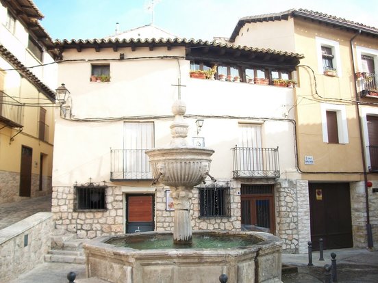 Medieval fountain in Pastrana (province of Guadalajara, Spain).