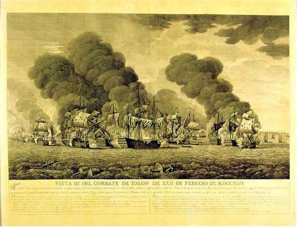 View of the battle of Toulon. Author: Blas Ametller (1796).