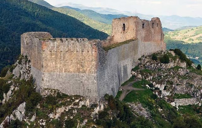 Castle of Montsegur, walls.