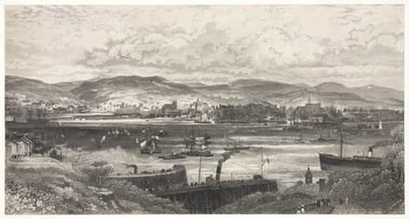 Cardiff bay and docks, late 19th century.