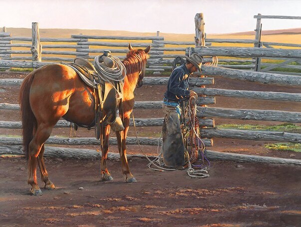 Cowboy and fences