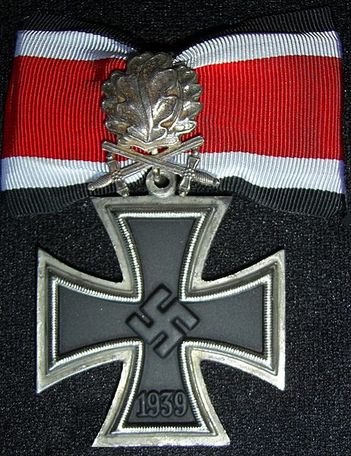 Iron Cross with oak leaves and swords.