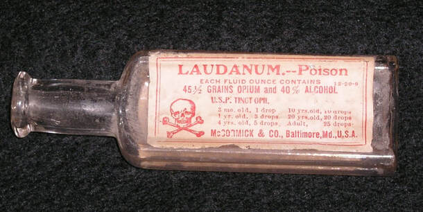 Laudanum bottle, 19th century USA