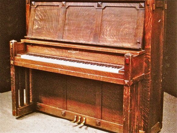 Old wooden piano